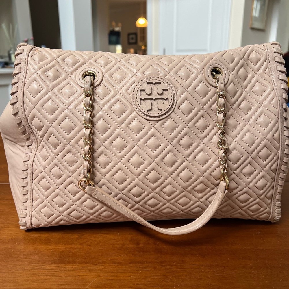 Tory Burch Pink Quilted Bag Tote
